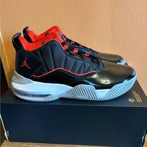 Jordan Black and Red Sneakers stay loyal new in box